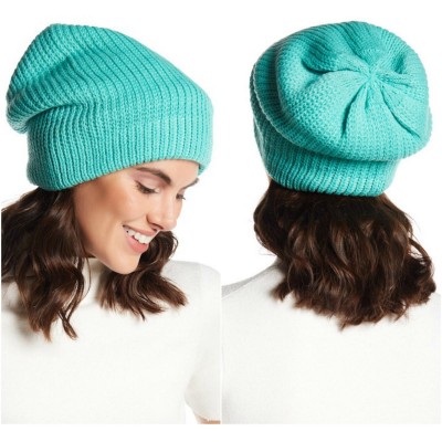 Free People 's All Day Every Day Turquoise Slouchy Beanie  eb-87533522